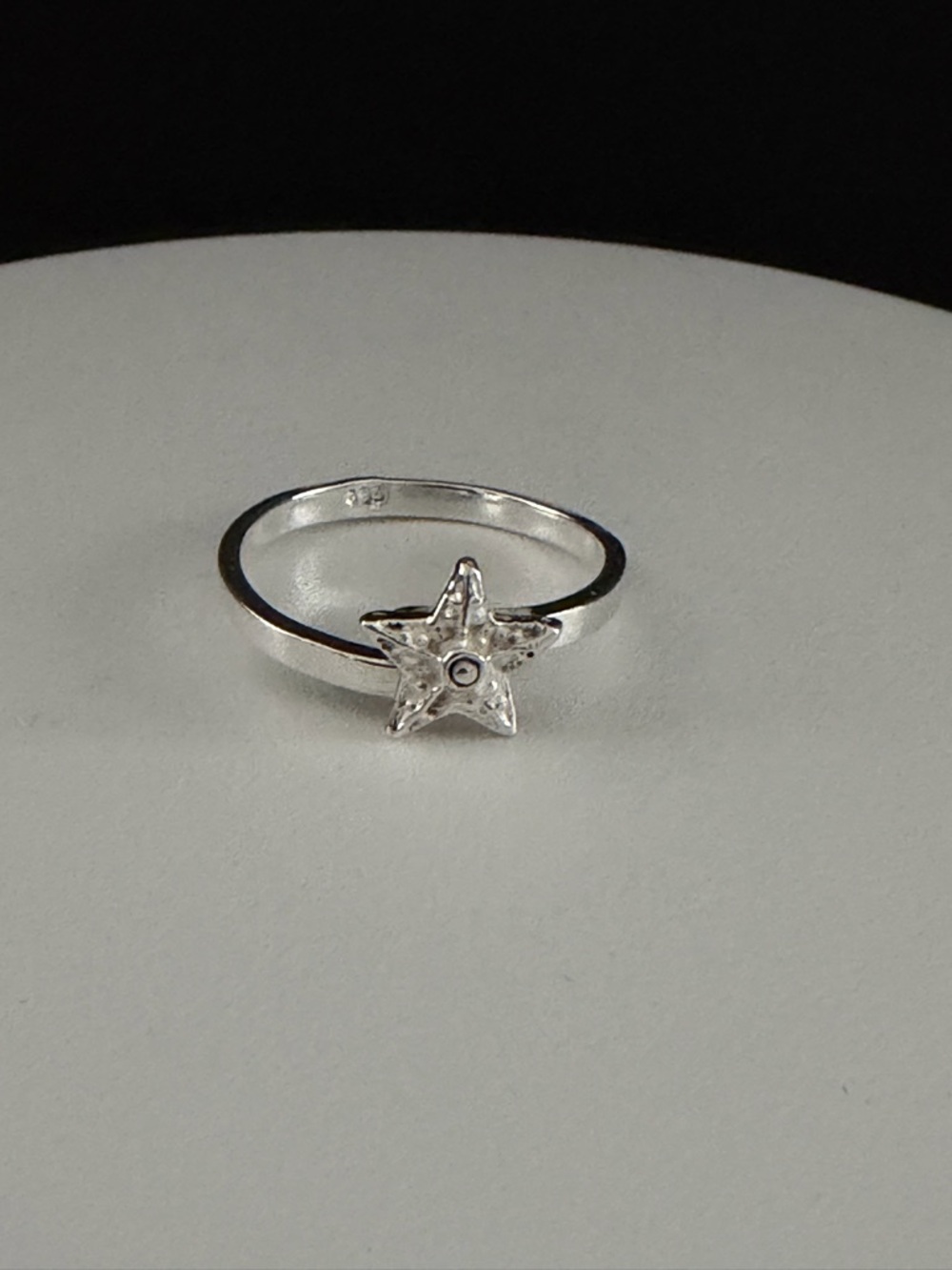 Sterling silver 925 Star Ring - adjustable size 9 to  size 10